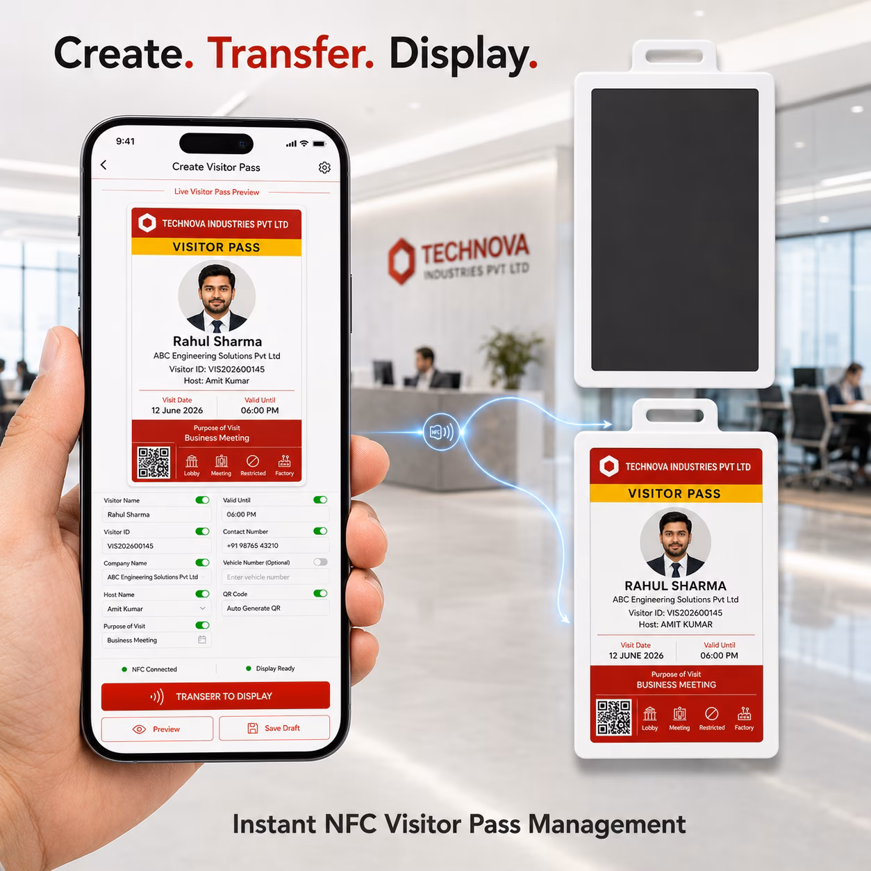 Id card display and example phone app concept 1