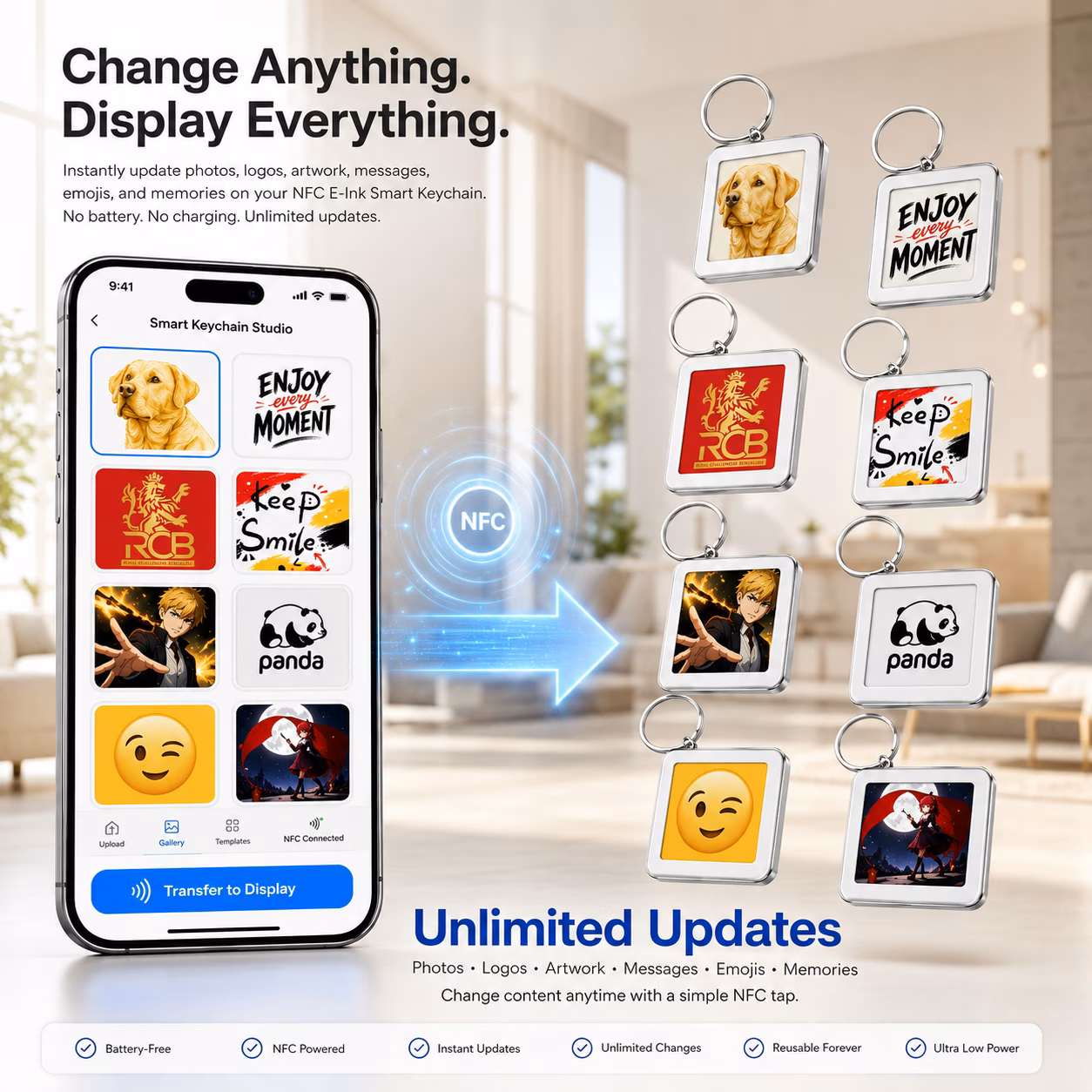 Key chain display and example phone app concept 2