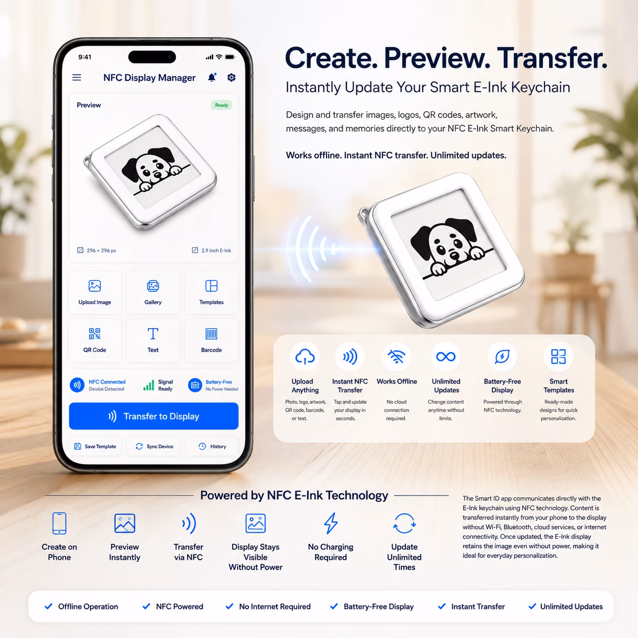 Key chain display and example phone app concept 3