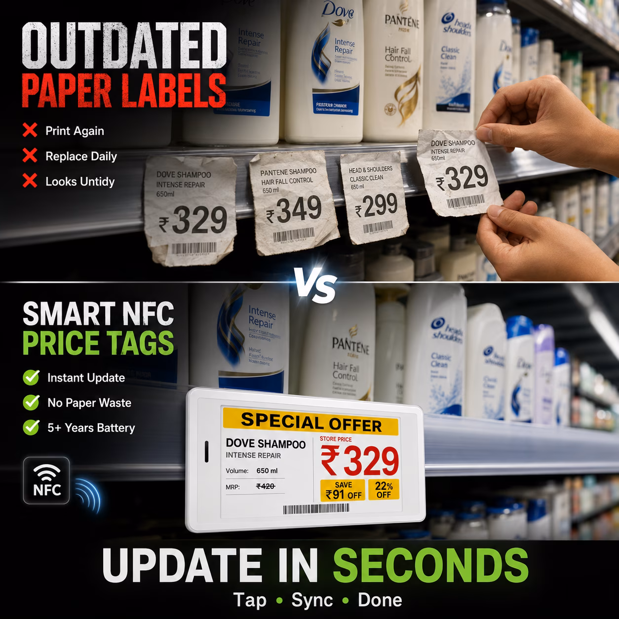 Price tag display concept infographic 1