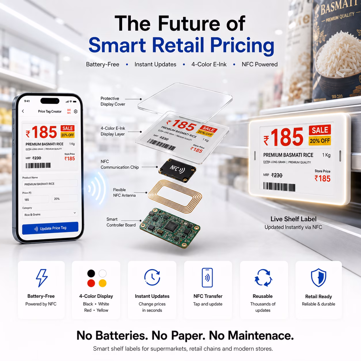 Price tag display concept infographic 2